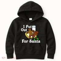 I Put Out For Santa Cookies and Milk Kids Hoodie thumb 0
