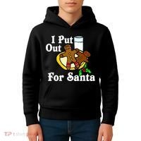 I Put Out For Santa Cookies and Milk Kids Hoodie thumb 4