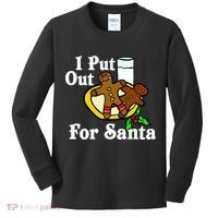 I Put Out For Santa Cookies and Milk Kids Long Sleeve Shirt thumb 0