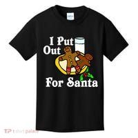 I Put Out For Santa Cookies and Milk Kids T-Shirt thumb 0