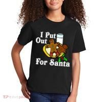 I Put Out For Santa Cookies and Milk Kids T-Shirt thumb 2