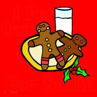 I Put Out For Santa Cookies and Milk Santa Hat thumb 1