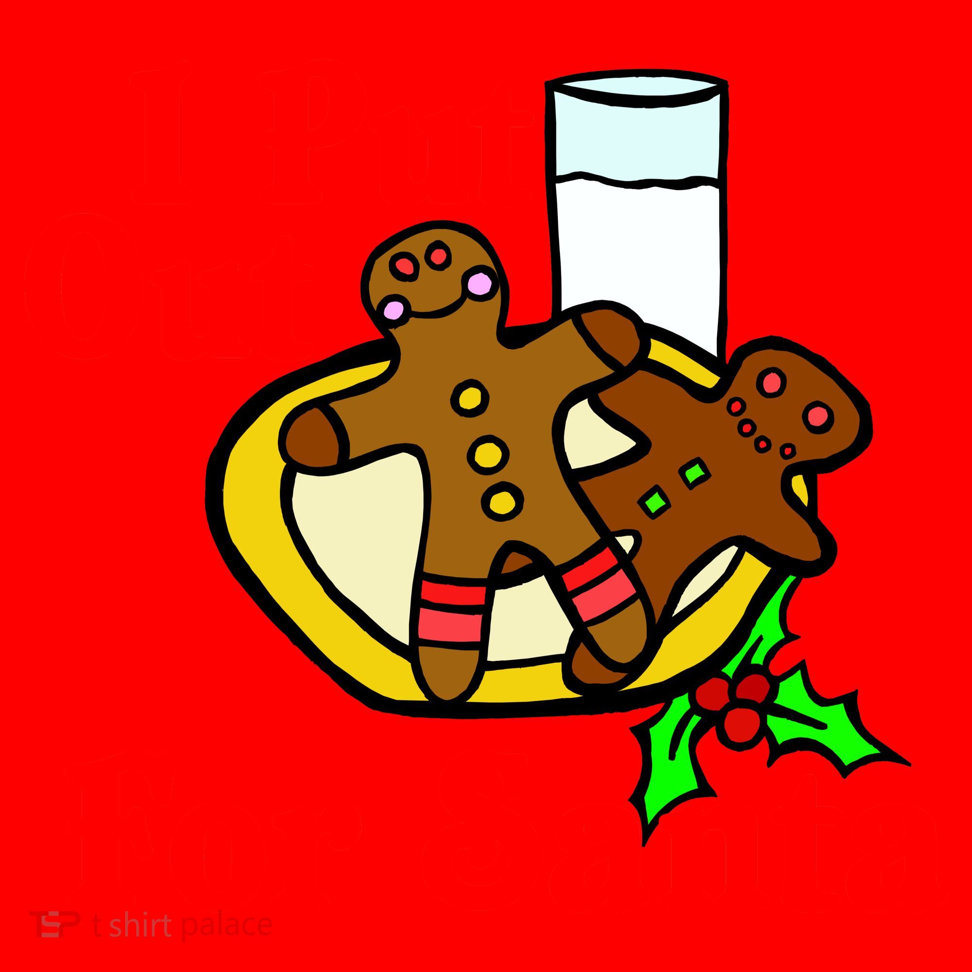 I Put Out For Santa Cookies and Milk Santa Hat