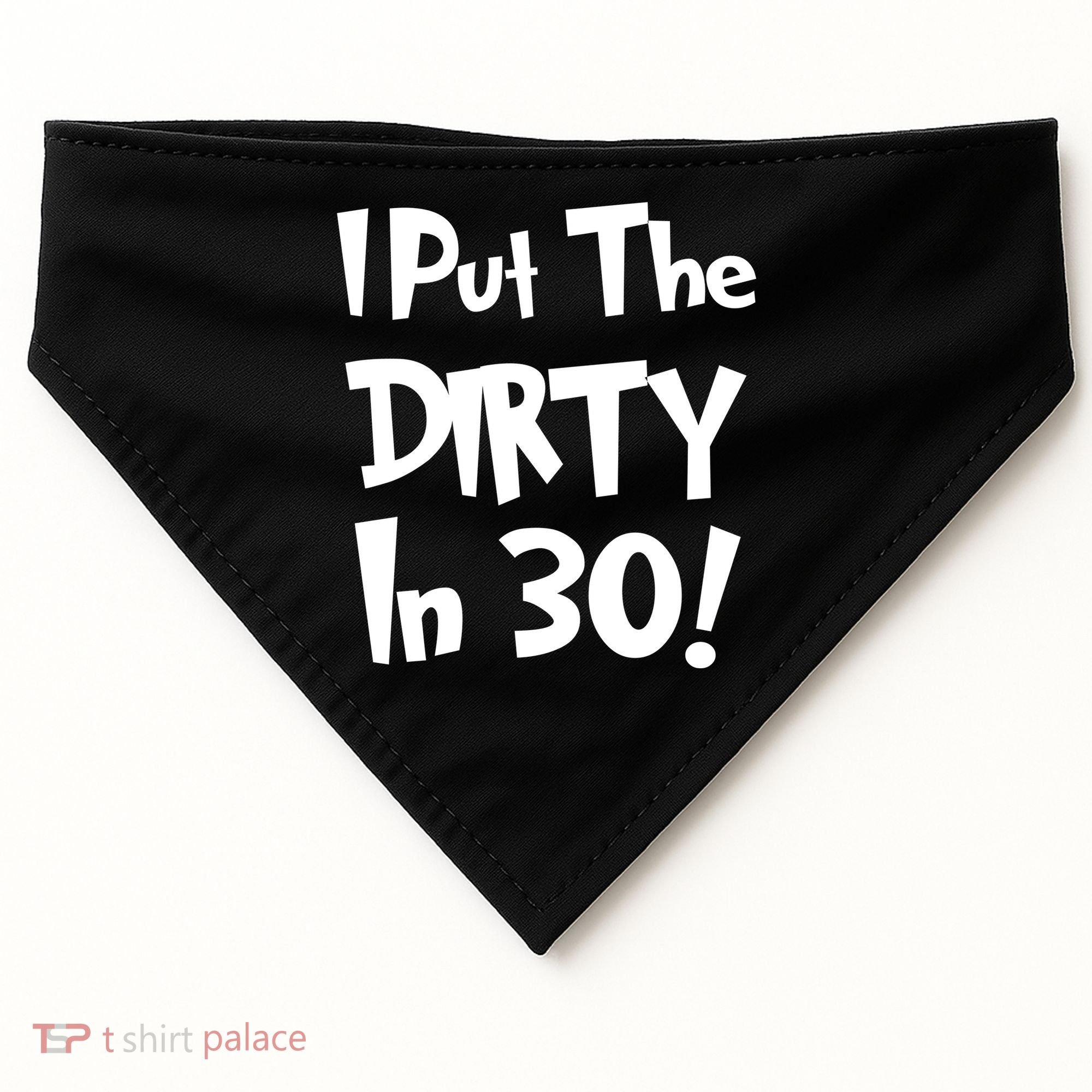 I Put The Dirty In 30 Funny Birthday Gift USA-Made Doggie Bandana