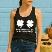I Put the Double D's In St. PaDDy's Day Funny St. Patrick's Day Women's Tank Top thumb 2