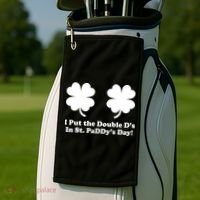 I Put the Double D's In St. PaDDy's Day Funny St. Patrick's Day Golf Towel thumb 2