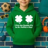 I Put the Double D's In St. PaDDy's Day Funny St. Patrick's Day Kids Hoodie thumb 2