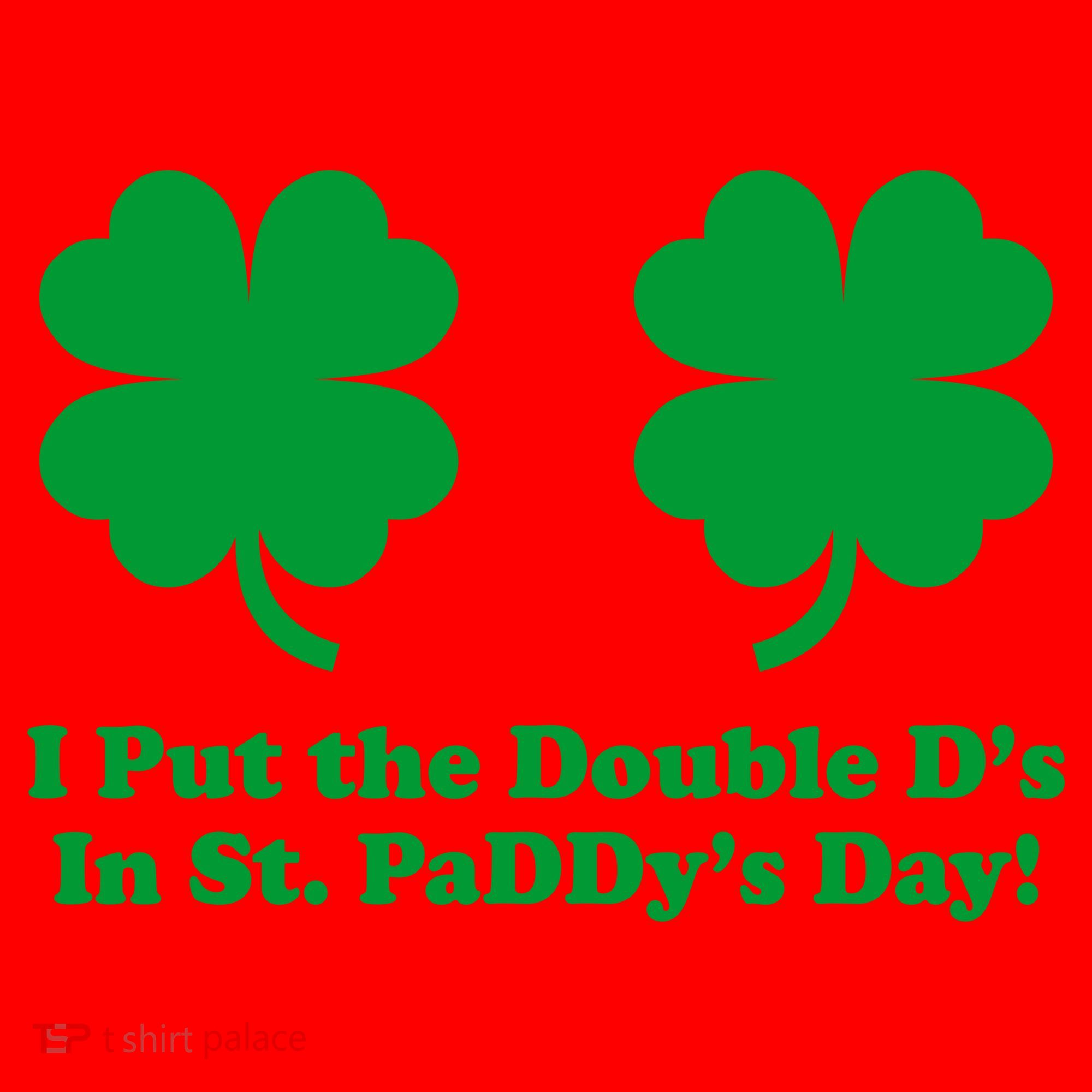 I Put the Double D's In St. PaDDy's Day Funny St. Patrick's Day Santa Hat