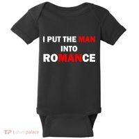 I Put The Man Into Romance Baby Bodysuit thumb 0
