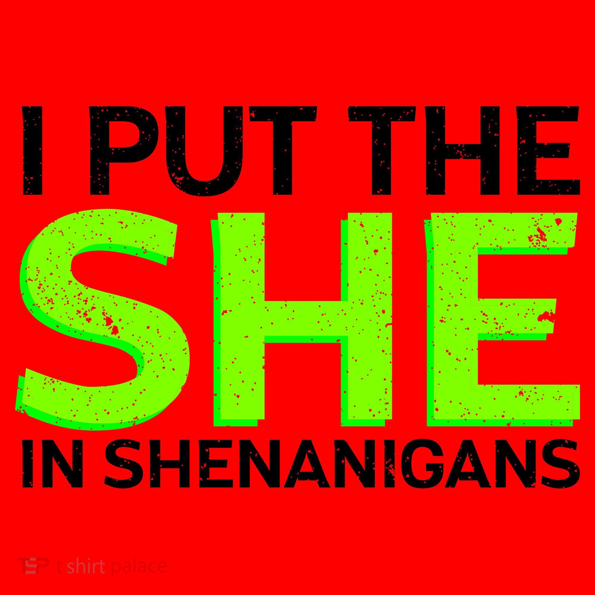 I Put The She In Shenanigans Santa Hat