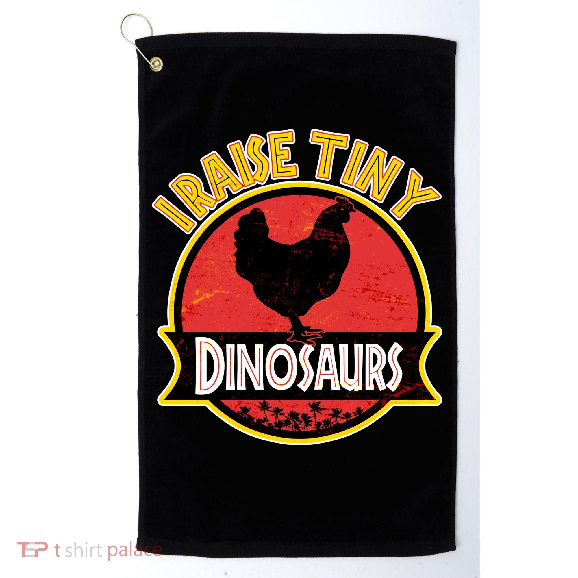I Raise Tiny Dinosaurs Golf Towel