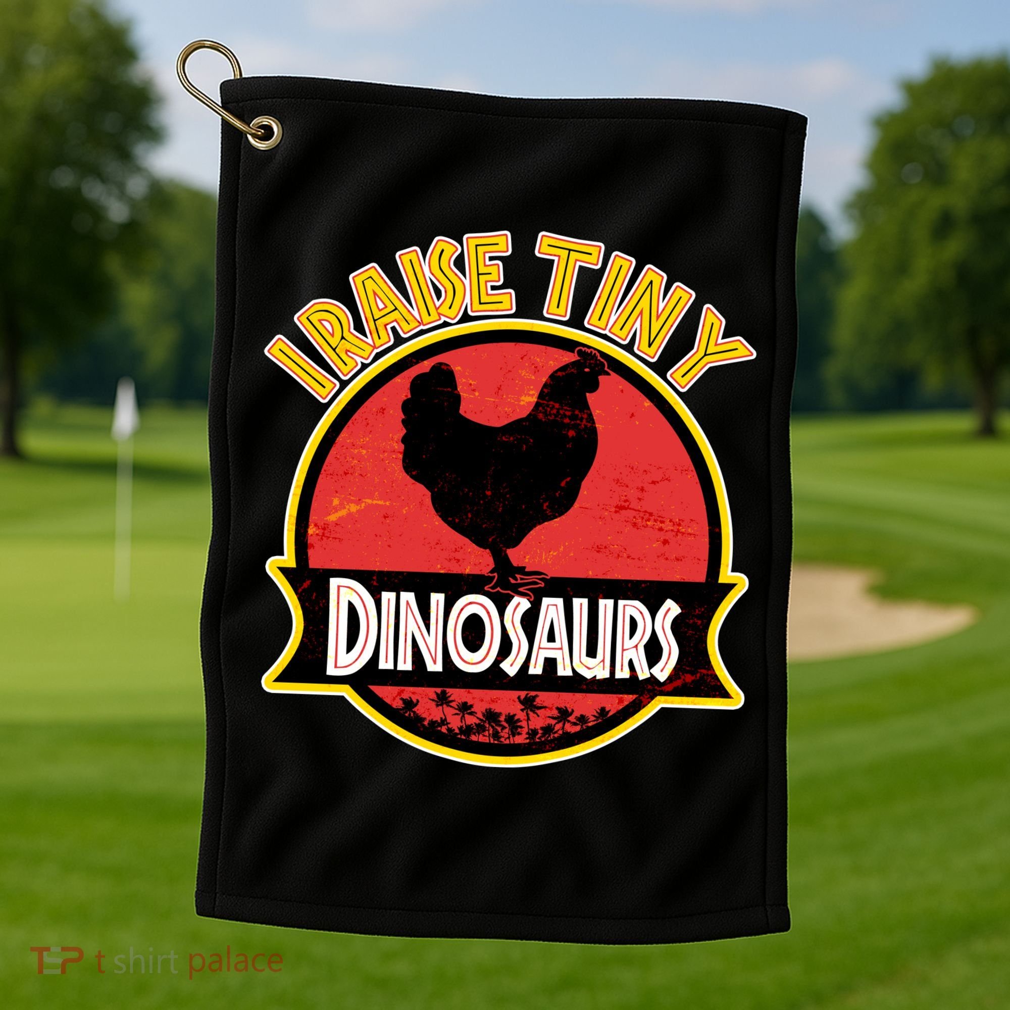 I Raise Tiny Dinosaurs Golf Towel