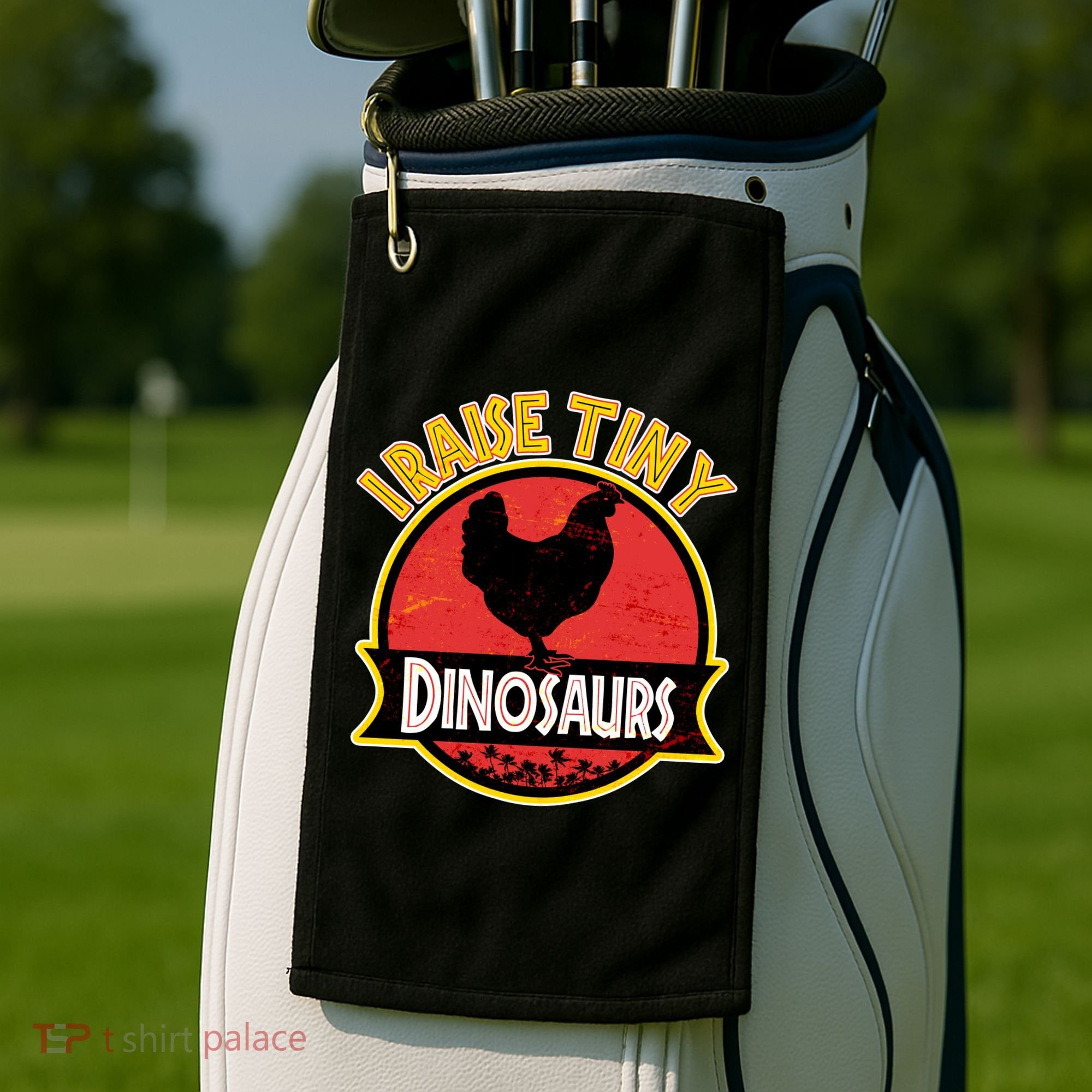 I Raise Tiny Dinosaurs Golf Towel