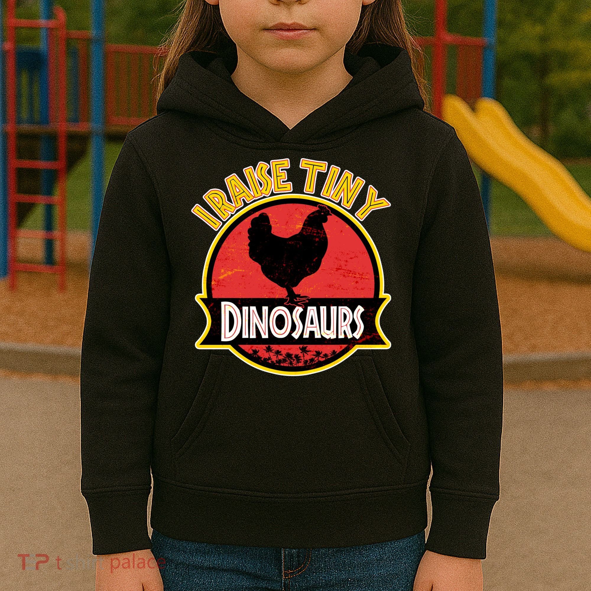 I Raise Tiny Dinosaurs Kids Hoodie