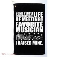 I Raised Mine Favorite Musician Golf Towel thumb 0