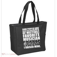 I Raised Mine Favorite Musician Tote Bag thumb 2