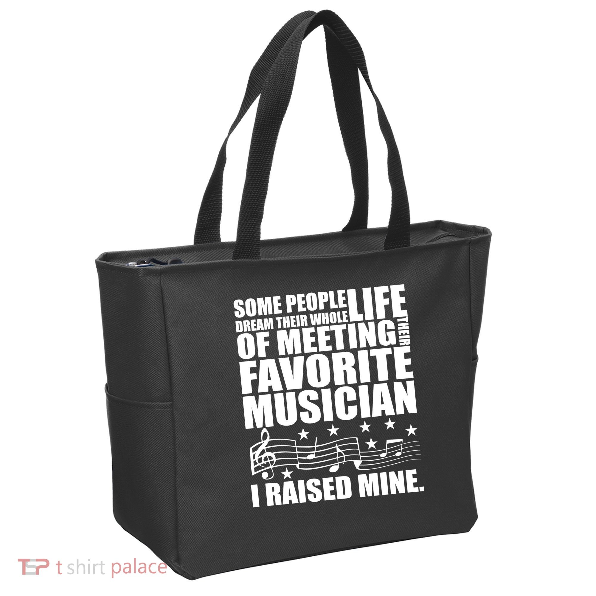I Raised Mine Favorite Musician Tote Bag
