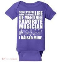 I Raised Mine Favorite Musician Baby Bodysuit thumb 0