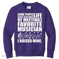 I Raised Mine Favorite Musician Kids Sweatshirt thumb 0