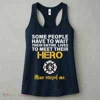 I Raised My Firefighter Hero Women's Tank Top thumb 3