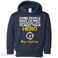 I Raised My Firefighter Hero Toddler Hoodie thumb 0