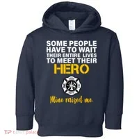 I Raised My Firefighter Hero Toddler Hoodie thumb 0