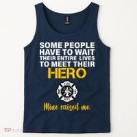 I Raised My Firefighter Hero Tank Top thumb 2