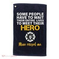 I Raised My Firefighter Hero Golf Towel thumb 0