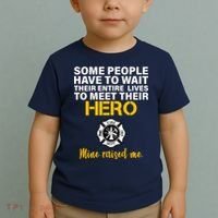I Raised My Firefighter Hero Toddler T-Shirt thumb 2