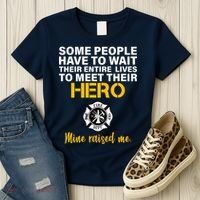 I Raised My Firefighter Hero Women's T-Shirt thumb 3