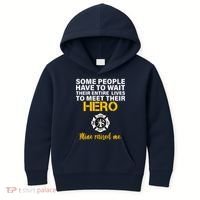 I Raised My Firefighter Hero Kids Hoodie thumb 0