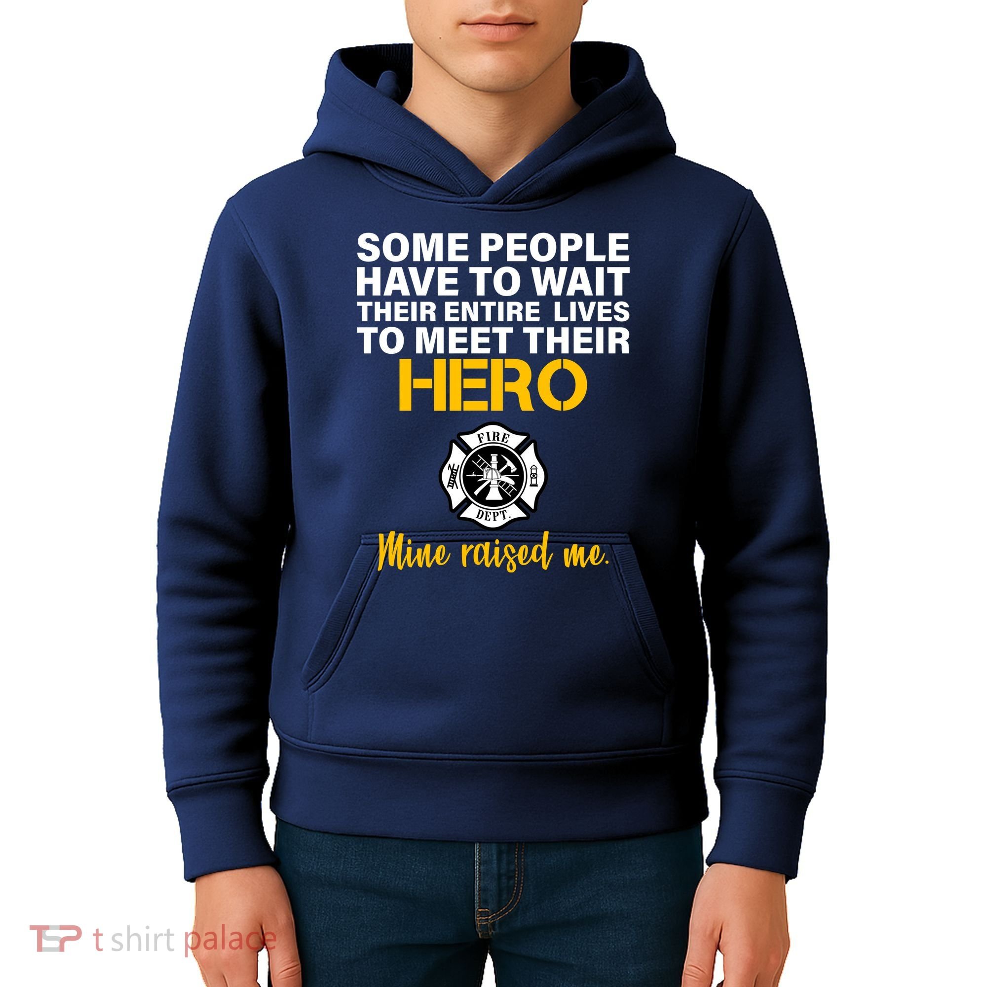 I Raised My Firefighter Hero Kids Hoodie