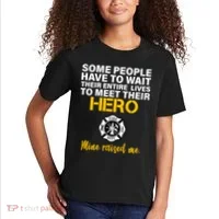 I Raised My Firefighter Hero Kids T-Shirt thumb 2
