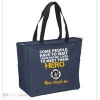 I Raised My Firefighter Hero Tote Bag thumb 2