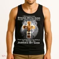 I Rather Stand With God And Be Judge By The World Tank Top thumb 3
