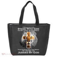 I Rather Stand With God And Be Judge By The World Tote Bag thumb 0