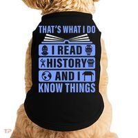 I Read History And I Know Things Funny Doggie Tank thumb 0