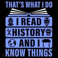 I Read History And I Know Things Funny Apron thumb 3