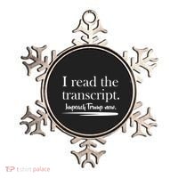 I Read The Transcript Impeach Trump Now Ornament thumb 0