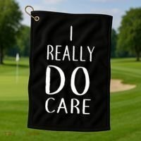 I Really Do Care Golf Towel thumb 1