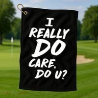 I Really Do Care, Do U? Golf Towel thumb 1