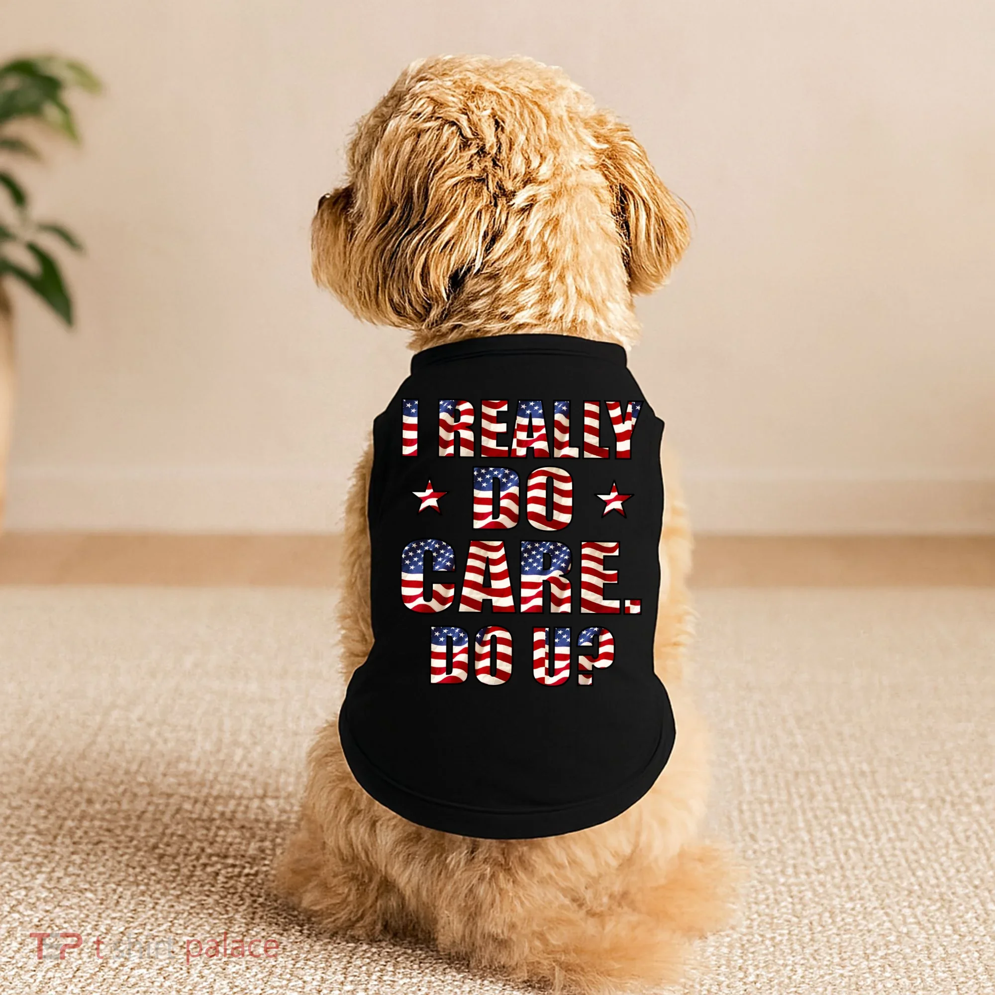 I Really Do Care Do U? USA Doggie Tank