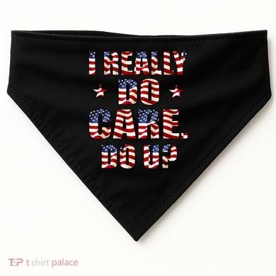 I Really Do Care Do U? USA USA-Made Doggie Bandana
