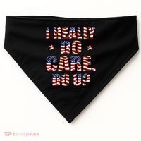I Really Do Care Do U? USA USA-Made Doggie Bandana thumb 0