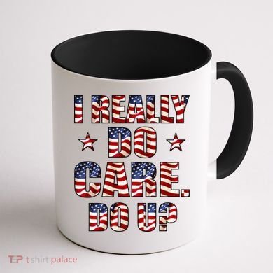 I Really Do Care Do U? USA Coffee Mug back