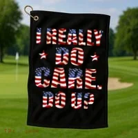 I Really Do Care Do U? USA Golf Towel thumb 1