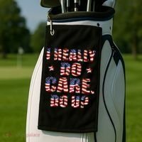 I Really Do Care Do U? USA Golf Towel thumb 2