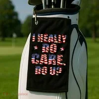 I Really Do Care Do U? USA Golf Towel thumb 2