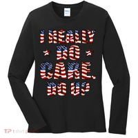 I Really Do Care Do U? USA Women's Long Sleeve Shirt thumb 0