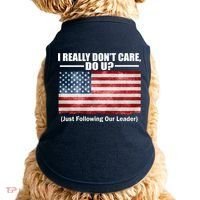I Really Don't Care Do U Patriotic  Doggie Tank thumb 0